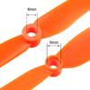 uxcell RC Propellers CW 5030 5x3 Inch 2-Vane Fixed-Wing for Airplane, Nylon Orange 10pcs with Adapter Rings view 3