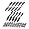 uxcell RC Propellers CW CCW 1045 10x4.5 Inch 2-Vane Fixed-Wing for Airplane, Nylon Black 5 Pairs with Adapter Rings view 1