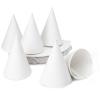 Bright Creations Party Hats Blank White Cone - 50 Count, 6 in, Pre-strung Elastic - Birthday Hats & Celebration Decor view 1