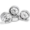 4Pcs 2.2" Beadlock Wheels Rims for 1/10 RC Axial Wraith SCX10 II TRX4 Crawler Car, Black+Silver view 2
