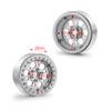 4Pcs 2.2" Beadlock Wheels Rims for 1/10 RC Axial Wraith SCX10 II TRX4 Crawler Car, Black+Silver view 4