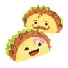 Fun Express Taco Plush Set of 12 - Cute Small Stuffed Animals Food Plushies for Taco Party Decorations | Fiesta Party Favors & Mexican Toys for Kids Birthday Celebrations | 5 Inch Soft Plush Food view 1