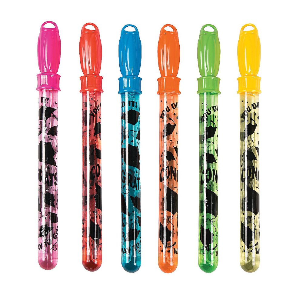 Elementary Graduation Big Bubble Wands - 12 Pieces - Educational and Learning Activities for Kids