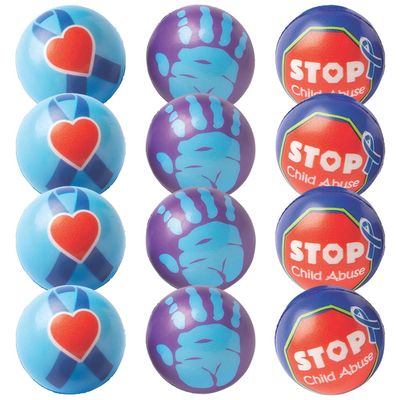 Fun Express - Child Abuse Awareness Relaxable - Toys - Balls - Relaxables - 12 Pieces