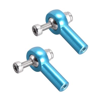 uxcell 2 PCS M3/3mm 26mm Linkage Rod End Tie Rod End Ball Head Joint Adapter Blue for RC Crawler Boat