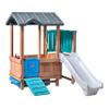 Step2 Woodland Adventure Playhouse & Slide, Kids Outdoor Playset, Backyard Playground Set, Swings, Storage Drawer, Made of Wood & Durable Plastic, Outside Jungle Gym, for Children 3-8 Years Old view 1