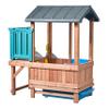 Step2 Woodland Adventure Playhouse & Slide, Kids Outdoor Playset, Backyard Playground Set, Swings, Storage Drawer, Made of Wood & Durable Plastic, Outside Jungle Gym, for Children 3-8 Years Old view 2