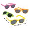 Fun Express - Premium Neon Nomad Sunglasses for Party - Apparel Accessories - Eyewear - Sunglasses - Party - 12 Pieces view 3