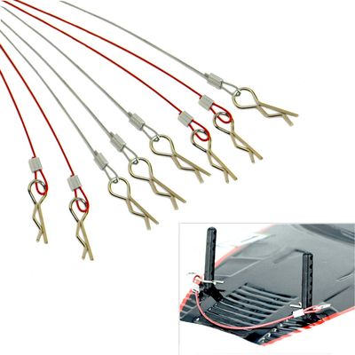 8PCS ShareGoo Steel RC Body Shell Rope Wire with Metal Clip R Pin Rod Compatible with HSP HPI Traxxas Redcat 1/8 1/10 RC Monster Truck Crawler Racing Car