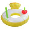 41" Yellow and White Pia Colada Inflatable Swimming Pool Inner Tube Ring Float view 2