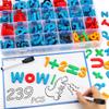 235 Pcs Magnetic Letter Number with Magnet Board, 2 Erasable Magnetic Pen and Storage Box, Foam ABC Alphabet Gift for Refrigerator Fridge, Classroom Toy for Toddler Kid Child Spelling & Learning Game view 1