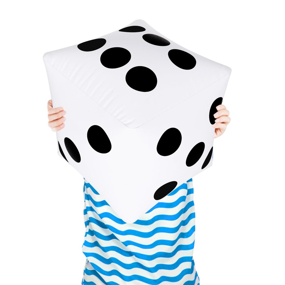 13.8 inch Giant Inflatable Dice Pool Toy for Lawn Games Outdoor Floor GamesPack of 1