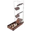C4Labs Dice Tower & Tray | Clear with Wooden Paddles | Watch The Dice Decide (Walnut) view 2