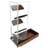 C4Labs Dice Tower & Tray | Clear with Wooden Paddles | Watch The Dice Decide (Walnut) view 3