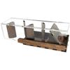 C4Labs Dice Tower & Tray | Clear with Wooden Paddles | Watch The Dice Decide (Walnut) view 4
