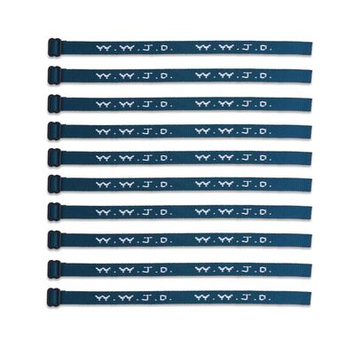 (10) Pack - W.W.J.D. Bracelets - 22 Individual Colors To Choose From - (Navy Blue)