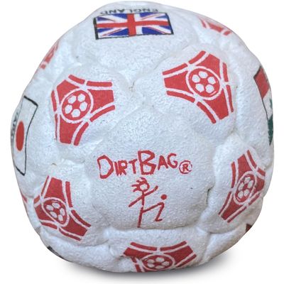 DIRTBAG 32 Panel Footbag, Flying Clipper Original Design, Sand Filled, Premium Quality, Machine Washable - Soccer Style.