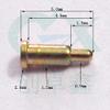 Gimax 5.5mm spring loaded brass gold plating pogo pin connector view 3
