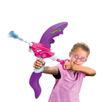 SainSmart Jr. Kids Squirt Water Gun Bow Toy with Swimming Goggle, Super Soaker Blaster Games Summer Outdoor Yard Activity with Capacity 800CC for Kids and Teens, Pink