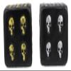 Ebros Oversized Large Decorative 2.25"High Cube Silver And Gold Skull Face Gaming Dice Set of 2 In Matte Black Finish As Ossuary Macabre Spooky Halloween Decor Sculpture Of Graveyard Skulls Skeletons view 4