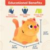 B. toys  Plush Crawling Cat  Interactive Meowing Plush with Movement & Sounds  Washable Tummy Time Toy for Babies & Toddlers  1+ view 4