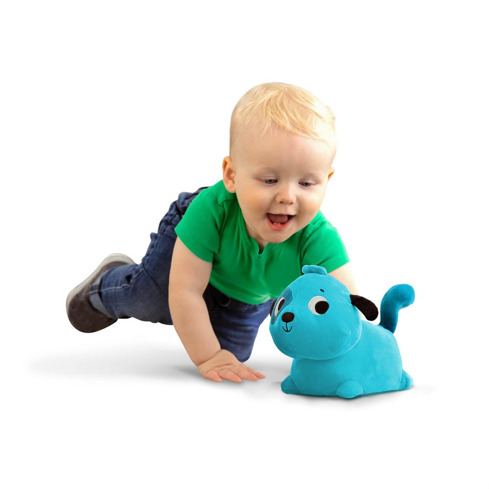 B. toys  Plush Crawling Toy Dog  Interactive Dog  Stuffed Animal  Washable Tummy Time Barking Toy with Movement & Sounds for Babies, Toddlers  1 Year +
