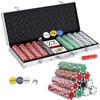 Smartxchoices Poker Chips, 500 PCS 11.5 Gram Poker Chip Set with Aluminum Case, Cards, Dices, Blind Button Clay Casino Game for Gambling Texas Holdem Blackjack view 2