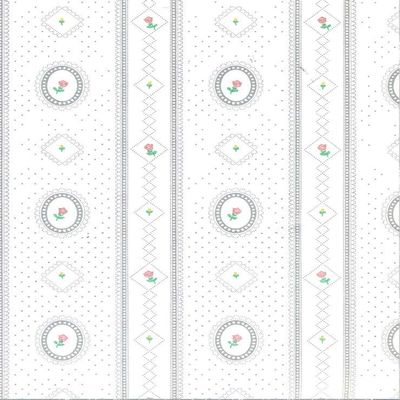 Dollhouse Miniature Wallpaper, Cameo Stripe, Blue, 3 pc #MG143D2