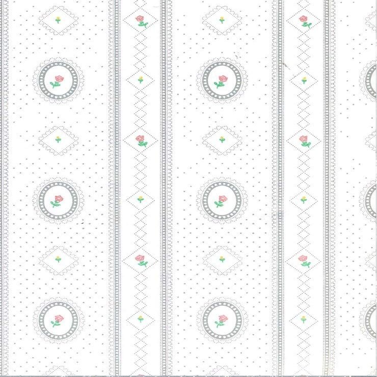Dollhouse Miniature Wallpaper, Cameo Stripe, Blue, 3 pc #MG143D2
