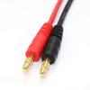 Gimax 50pcs/lot 4.0 banana plug with jacket to turn 4.0MM 14AWG 150MM To 4mm Banana Plug/Connector for RC Part view 4