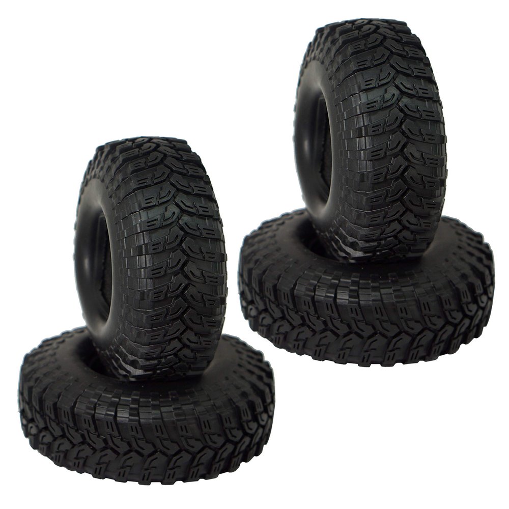 4Pack Vgoohobby Super Larger 4.48" Outer Diameter RC Crawler Tires,1.9" Tires with Foam Inserts Compatible with Axial SCX10 90047 D90 D110 Tamiya CC01 Traxxas TRX-4 1/10 RC Crawler Truck