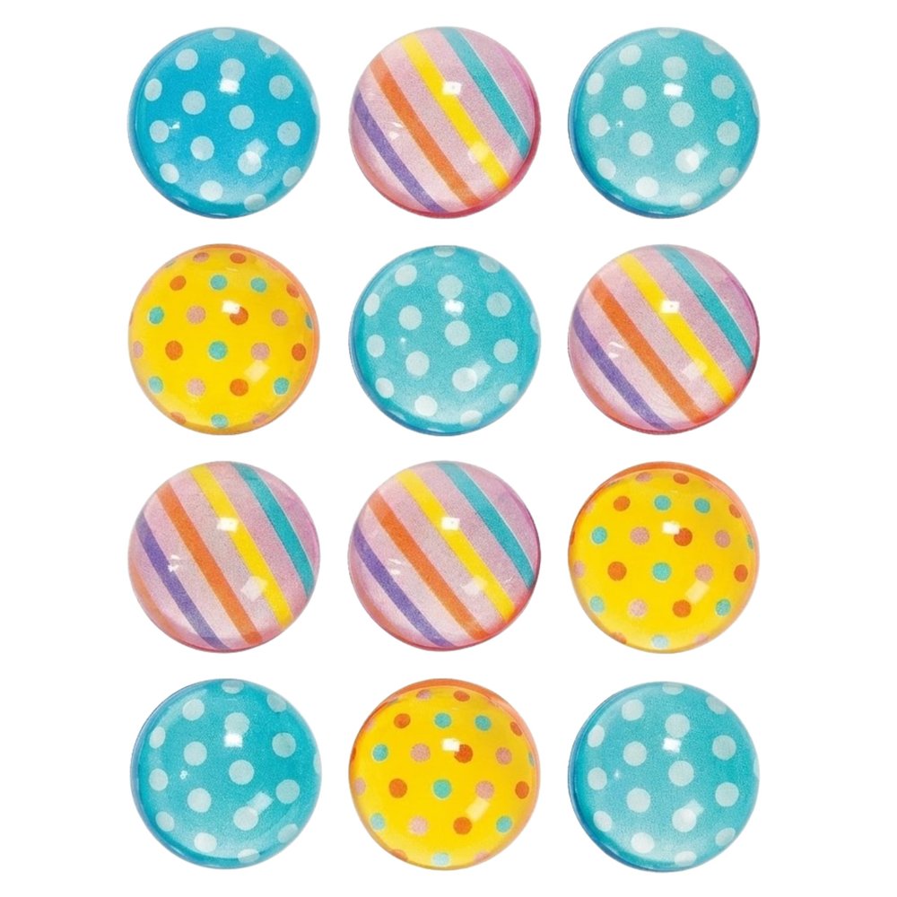 Fun Express - Dots & Stripes Bouncing Ball - Toys - Balls - Bouncing Balls - 12 Pieces