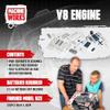 Machine Works Build Your Own V8 Engine Toy - Replica Model Building Kit - Features Augmented Reality, Sounds and Illumination, 4 Modes, 250+ Pieces, 10+ Years view 2