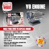 Machine Works Build Your Own V8 Engine Toy - Replica Model Building Kit - Features Augmented Reality, Sounds and Illumination, 4 Modes, 250+ Pieces, 10+ Years view 4