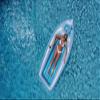 105-Inch Inflatable Gray and Blue Classic Boat Cruiser with Cooler Pool Float view 4