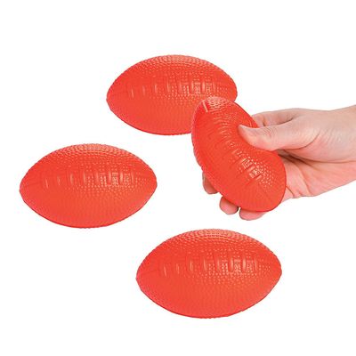 Fun Express - Red School Spirit Foam Football - Toys - Balls - Kick Balls - 12 Pieces