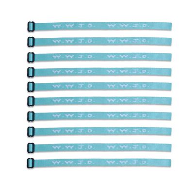 (10) Pack - W.W.J.D. Bracelets - 22 Individual Colors To Choose From - (Turquoise & White)