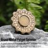 Freelove Viking Pirate & Gossip Design Fidgets Spinners, Copper Metal Spinner Fidget Toy Prime for Adults, Premium Bearing for 4~6 Mins, Autism Sensory ADHD Anxiety Stress Reduce Figet Spiner, Brass view 2