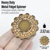 Freelove Viking Pirate & Gossip Design Fidgets Spinners, Copper Metal Spinner Fidget Toy Prime for Adults, Premium Bearing for 4~6 Mins, Autism Sensory ADHD Anxiety Stress Reduce Figet Spiner, Brass view 4