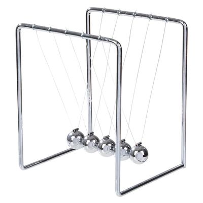 Newton's Cradle Office Desk Toy Executive Perpetual Ball Clicker 3.5" x 3.25" x 4.33"