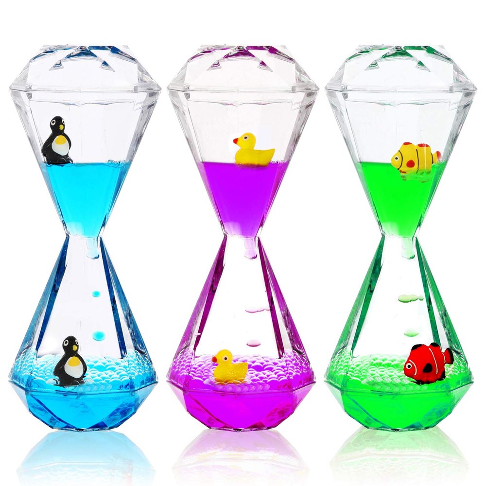 YUE MOTION - Liquid Motion Bubbler for Kids & Adults [3-Pack] | Liquid Timer for Sensory Play, Calming &Relaxing, Autism Toys | Sensory Desk Toys (Style#2)