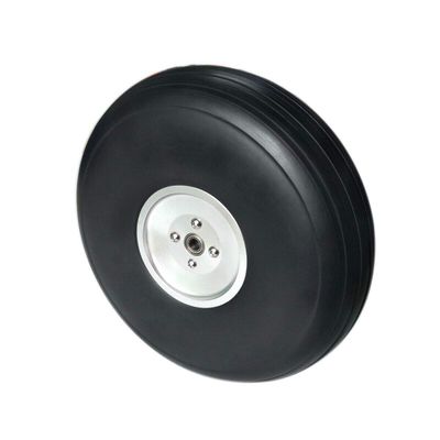 1 Pair of 8.5"/21.59CM RC Airplane PU Wheel Tire with Dia-Casting Aluminum Hub with Bearing Axle