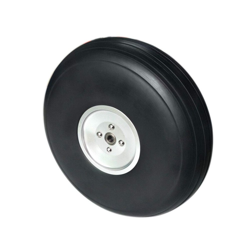 1 Pair of 8.5"/21.59CM RC Airplane PU Wheel Tire with Dia-Casting Aluminum Hub with Bearing Axle
