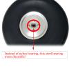 1 Pair of 8.5"/21.59CM RC Airplane PU Wheel Tire with Dia-Casting Aluminum Hub with Bearing Axle view 3