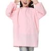Paint Craft Aprons Kids' Art Smock Polyester Long Sleeve Waterproof Supplies for Painting Classroom School Home (Large, Pink) view 1