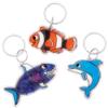 Baker Ross Sealife Super Shrink Paper Keyrings (Pack of 8) AW393, White Shrink Paper for Kids to Decorate view 2