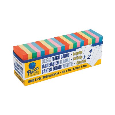 Asst Color Flash Cards 3" X 2" (1000 Pc) - 1000 Pieces - Educational and Learning Activities for Kids