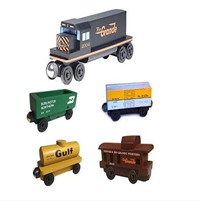Whittle Shortline Railroad DRGW Diesel 5pc. Set - Wooden Toy Train Manufacturer