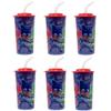 6-Pack PJ Masks 16oz Reusable Sports Tumbler Drink Cups with Lids & Straws, BPA-Free view 1