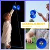 MAGICYOYO Pro Triple Bearing Diabolo Medium Size 5 Blue Chinese Yoyo Toy with 2 Pair Carbon Sticks+ 2 Extra Strings +1 Net Bag, High Performance Chinese Yoyo Diabolo Skill Toy view 3